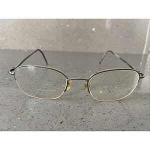 FLEXON M 607 Marchon Silver Oval Half-Rim Metal Eyeglasses Frames ONLY 52-20 140